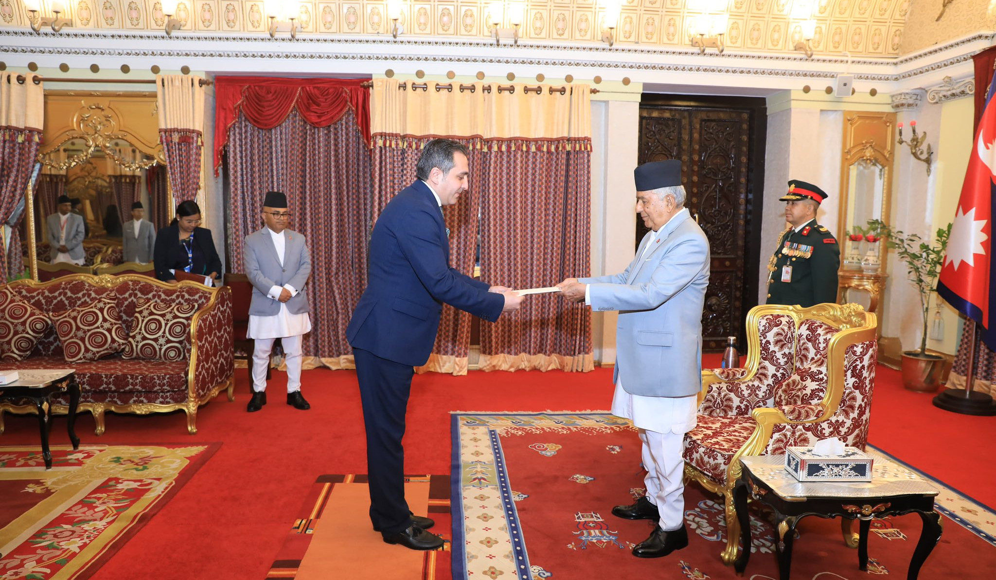 Ambassador Vahagn Afyan presented his credentials to President of Nepal