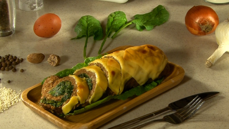 Let's Cook Together: Meat and Spinach Roll