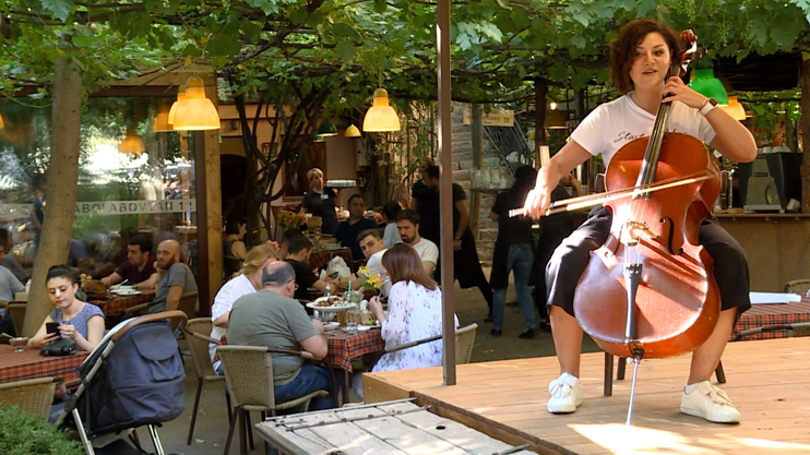 Cellist Arpenik is in Armenia