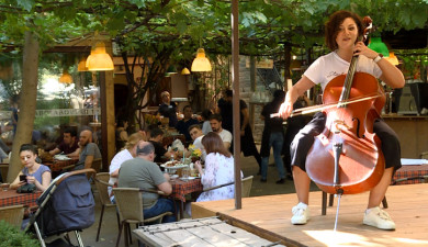 Cellist Arpenik is in Armenia