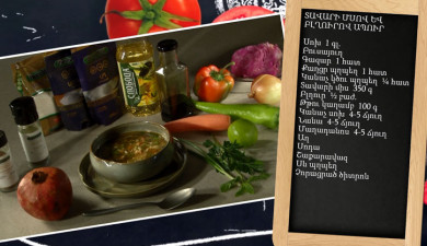 Let’s cook together: soup with beef and bulgur