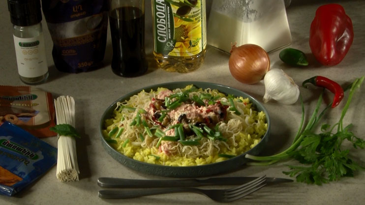 Let’s cook together. Eastern mosaic