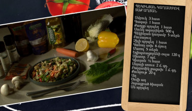 Let’s cook together: warm salad with Napa cabbage