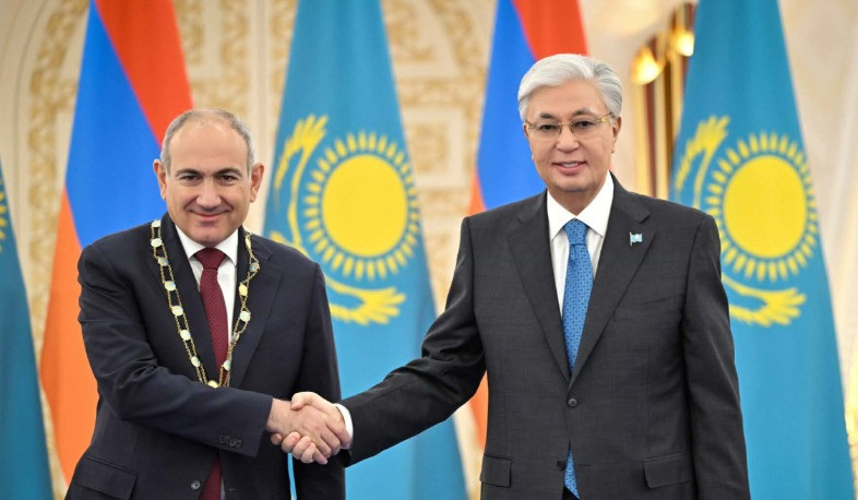 You are known to the international community as a strong, farsighted leader and statesman: Tokayev awarded Pashinyan