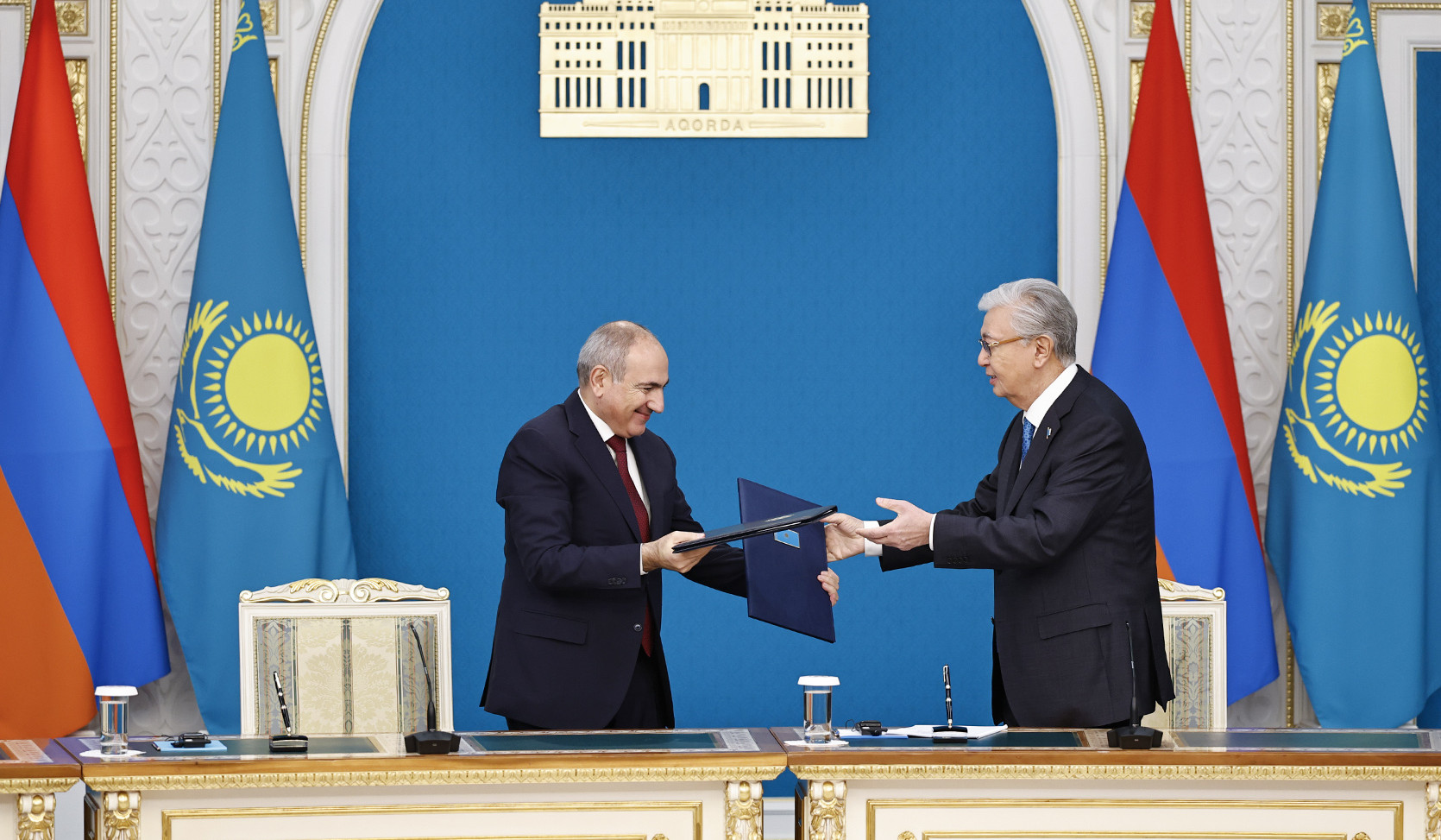 Nikol Pashinyan and Kassym-Jomart Tokayev signed joint statement; other documents also exchanged between two countries