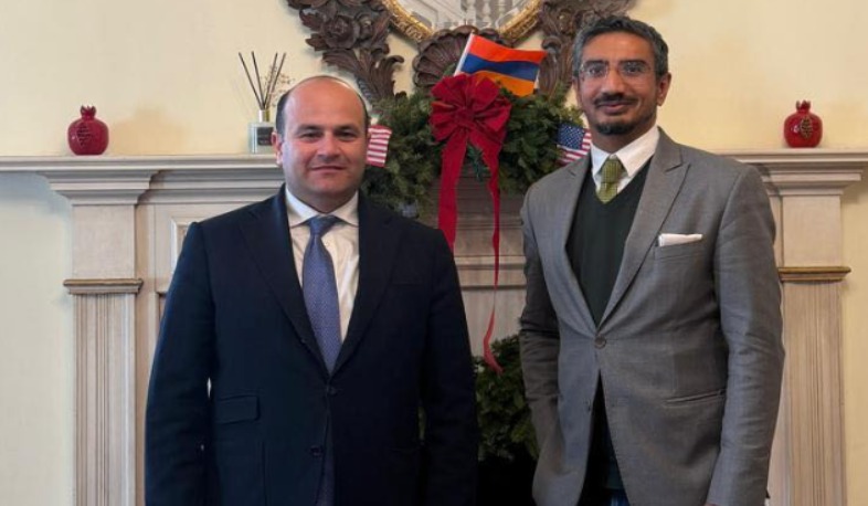 Ambassador Narek Mkrtchyan and Dhruva Jaishankar discussed opportunities for cooperation