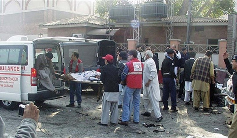 Forensics inspect scene after suicide bomber killed 31 in mosque in Pakistan's capital
