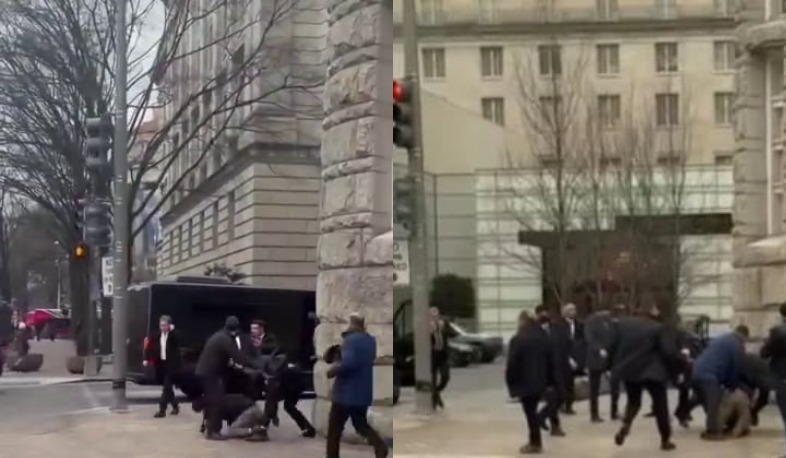 Aliyev's bodyguards beat protesters in Washington