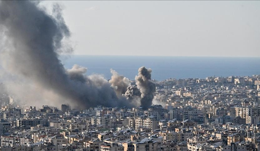 Southern Beirut skyline blanketed in smoke, as Israel continues assault on Lebanese capital