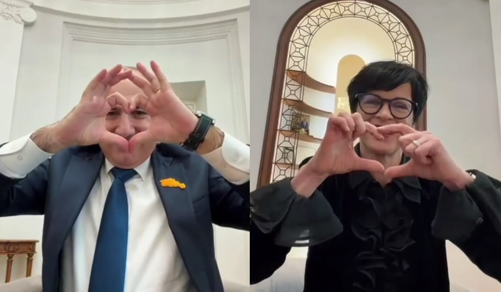 EU Commissioner joins Pashinyan for viral social media love sign