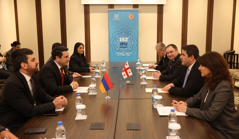Alen Simonyan and Shalva Papuashvili discussed issues related to inter-parliamentary cooperation