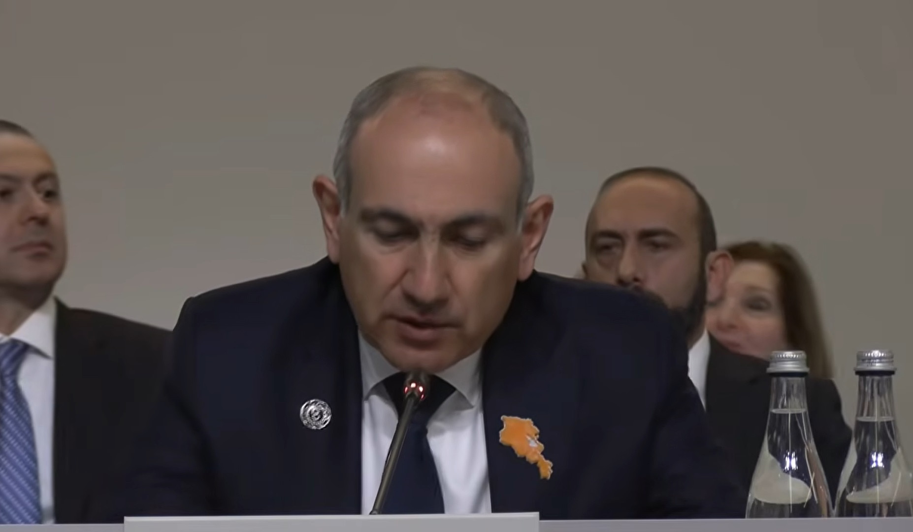 This is the first time when the President of Azerbaijan is participating in an event taking place in Armenia, although online: Pashinyan