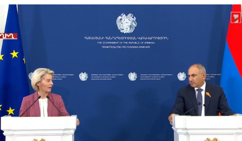 You will soon receive an additional €18 million to help strengthen and diversify your trade, EU’s von der Leyen tells Armenia’s Pashinyan in Yerevan