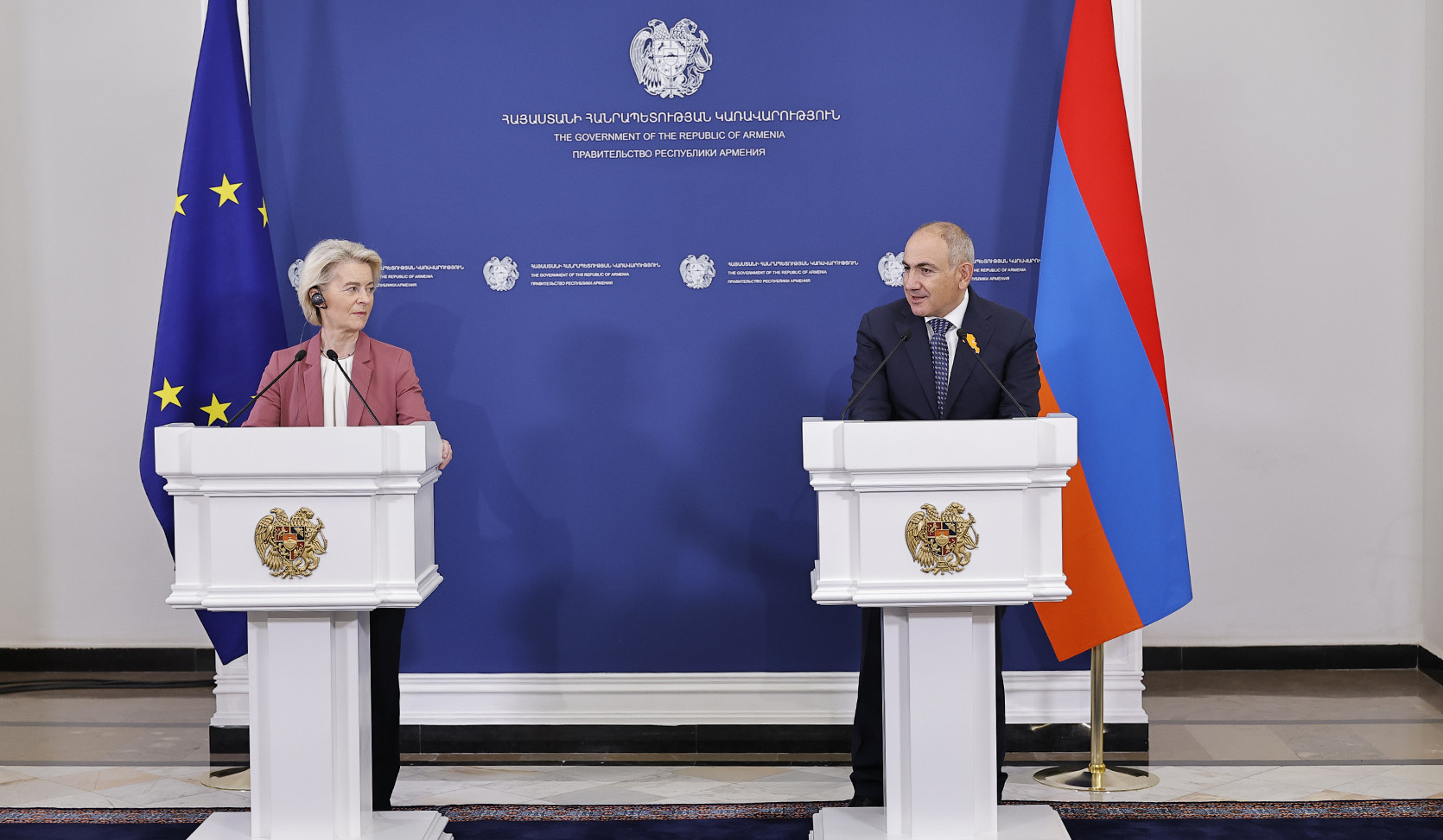 We are building real physical infrastructure that promotes peace, EU’s von der Leyen, Armenia’s Pashinyan hold press conference in Yerevan