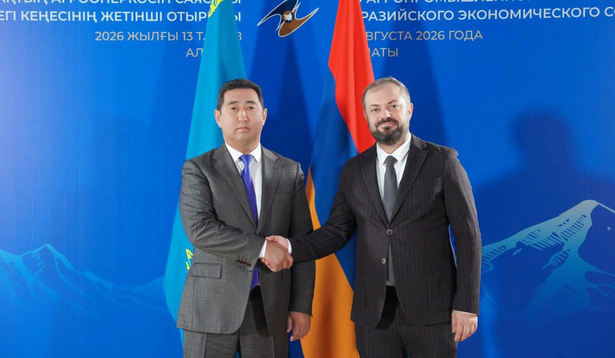There is potential to increase export of Armenian agricultural products to Kazakhstan: Papoyan to Aidarbek Saparov