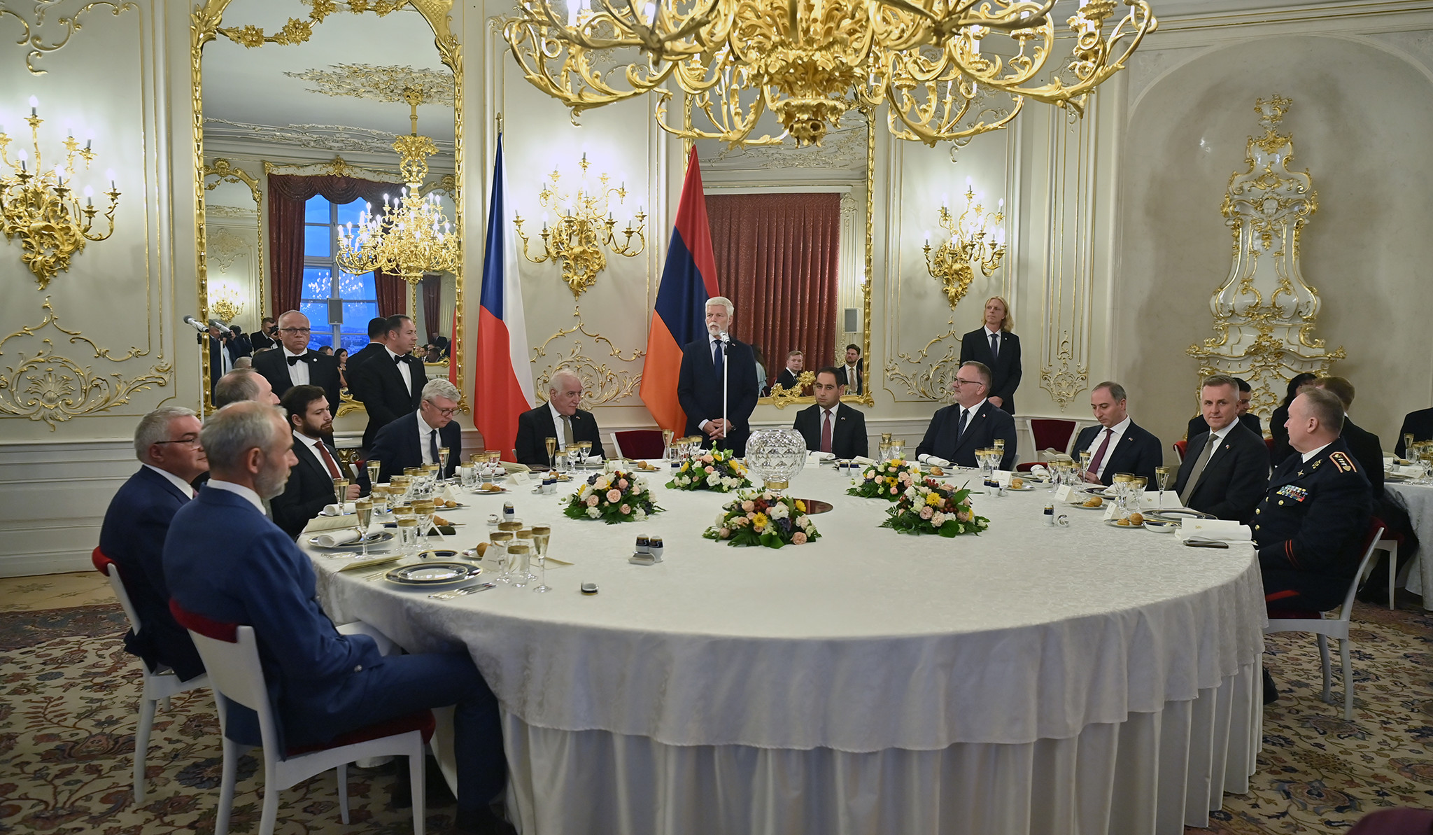 Official dinner hosted in honor of President of Armenia on behalf of President of Czech Republic, Petr Pavel