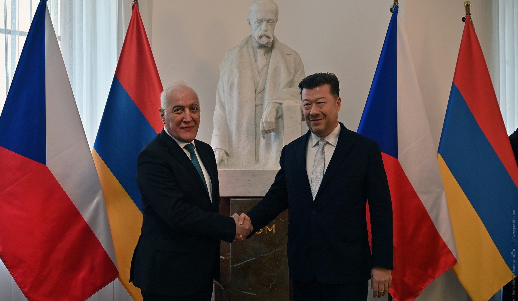 Vahagn Khachaturyan and Tomio Okamura discussed possibilities of expanding bilateral cooperation agenda between Armenia and Czech Republic