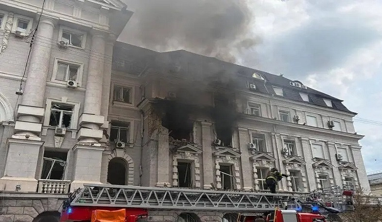 Russian drone hits office of Ukrainian National Security Service chief Poklad