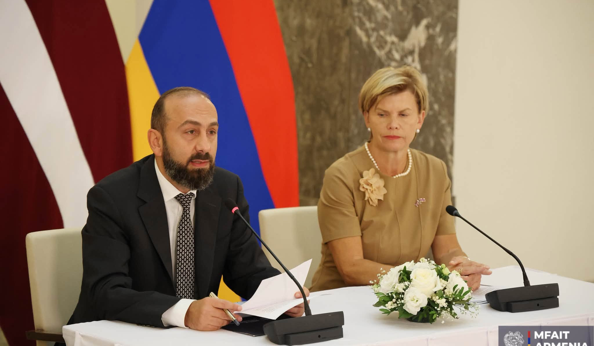 Statement by Minister of Foreign Affairs and International Trade of Armenia and response to journalist’s question at joint press conference with Minister of Foreign Affairs of Latvia